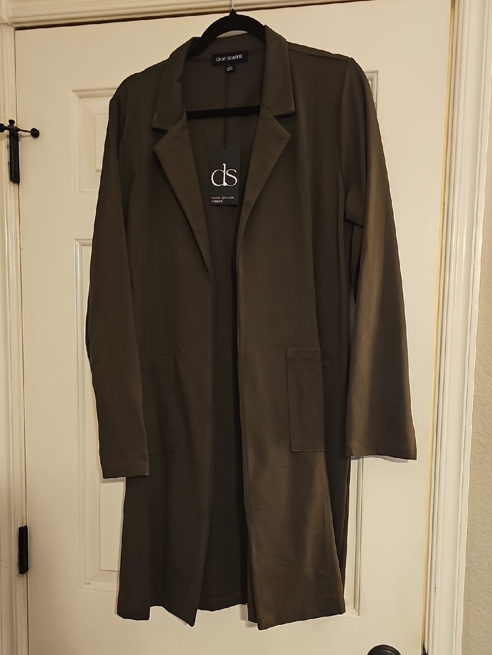 ds Olive Green Longline Blazer